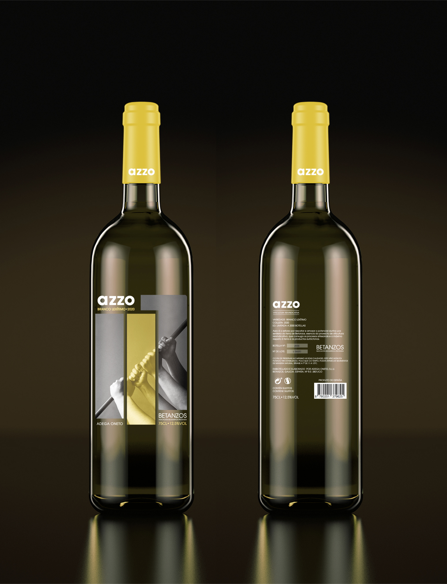 Proposta de packaging para 3 viños dunha adega da IXP Betanzos